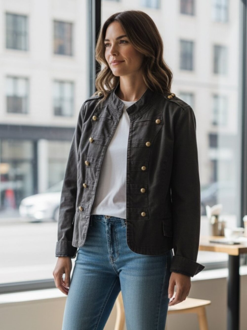 Periscope Vintage Double-Row Button Jacket Size S